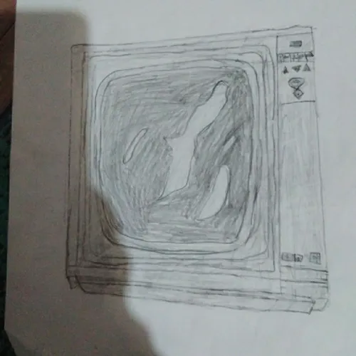 نقاشی تلویزیون قدیمی