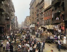 عکس رنگی شده از نیویورک ۱۲۰ سال پیش