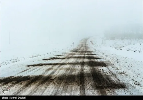 بارش برف در اهر