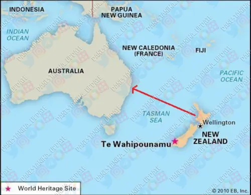 نزدیکترین همسایه نیوزلند 2000 کیلومتر با آن فاصله دارد.