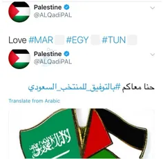 ‏حمایت فلسطین از عربستان، مصر، تونس و البته مراکش در جام 