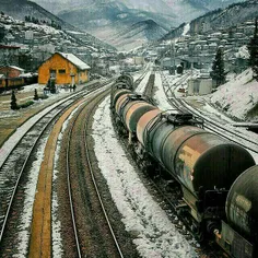 تصویری زیبا از چشم انداز زمستانی سوادکوه مازندران
