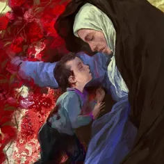 📸 نقاشی تازه حسن روح‌الامین با عنوان "از خون جوانان وطن ل