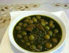 خورش گوجه سبز ( خورشت گوجه سبز )