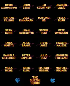 جیمز گان لیست تمام بازیگران suicide squad 2 رو منتشر کرد