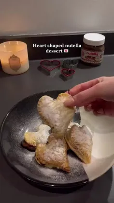 #Heart_shaped_nutella_dessert #Bakery #Aesthetic