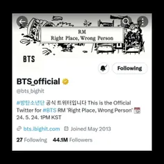 لی‌اوت اکانت های توییتر @/Bts_twt و @/Bts_bighit و @/BTS_