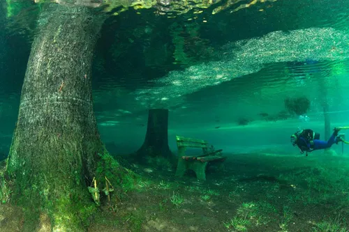 اتریش ، پارکی که در تابستان زیر آب می رود.