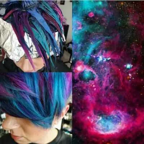 رنگ مو با الهام از کهکشانها