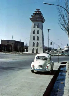 عکسی زیبا و دیدنی از میدان باغ گلستان تبریز، اوایل دهه ۵۰