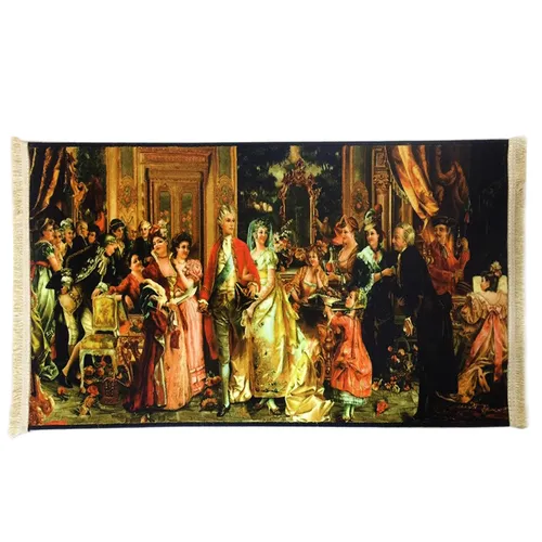 تابلو فرش فرانسوی عروسی ناپلئون | تابلو فرش ماشینی طرح جدید کد 18012