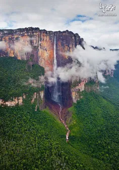 آبشار آنجل بزرگترین آبشار دنیا در ونزویلا  با ارتفاع 979 