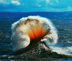 این نوع موج که به موج قارچ معروف است از برخورد دو موج به 