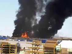 آتش‌سوزی گسترده در قسمتی از کارخانه خودروسازی کرمان موتور