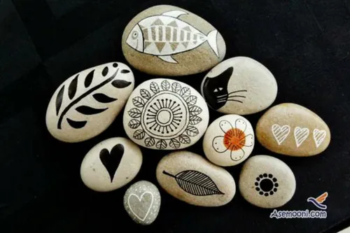 مدل های زیبای نقاشی روی سنگ هنر خلاقیت ایده کاردستی خلاقا