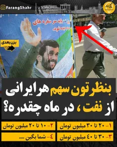 بنظرتون سهم هر ایرانی از نفت ماهیانه چقدره❗🤔🤯