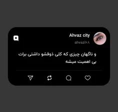 و ناگهان چیزی که کلی ذوقشو داشتی برات بی اهمیت میشه