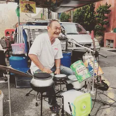 Playing on the streets for 20 years now he loves playing 