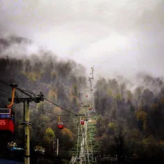 Namak-Abroud gondola lift in #Mazandaran, #Iran. Photo by