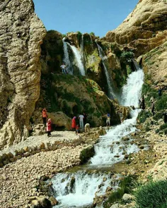 آبشار شیخ علیخان از زیباترین شاهکارهای طبیعت بختیاری