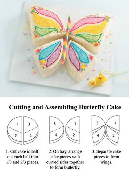 تزیین کیک به شکل پروانه