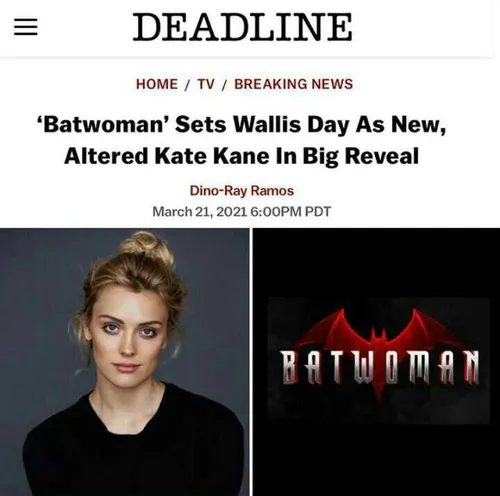 والیس دی نقش نسخه ای متفاوت از کیت کین رو تو سریال بتومن 