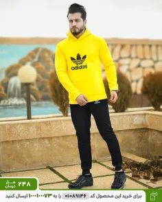 سویشرت شلوار مردانه Adidas مدل Nelvi (زرد)