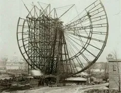 تصویری کمیاب  از ساخت اولین چرخ ‌فلک جهان در شیکاگوی آمری