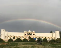 رنگین کمان زیبای آسمان #برازجان بعد از باران 