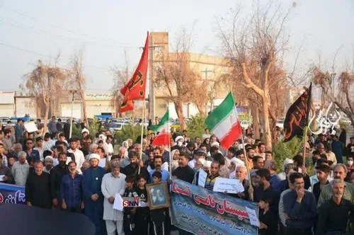 💢 مردم زابل امروز برای اعتراض به حق آبشون با این پرچما تج