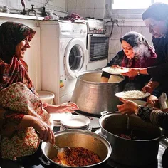 Women preparing lunch for a family gathering in #Qazvin, 