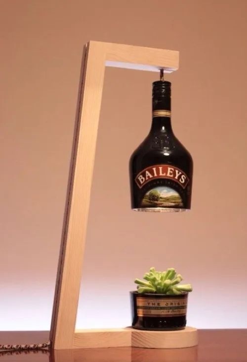 دکور چراغ لامپ مدل ساختنی چوب ساعت
