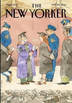 🔻طرح جلد مجله‌ی نیویورکر در واکنش به پلیسی شدن فضای دانشگ
