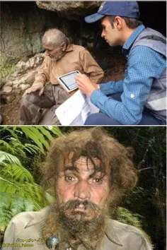 مرد غارنشین شهرستان فومن معروف به عزیز جنگلی پس از ۵۵ سال