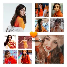 🧡hande in orange dress🍁