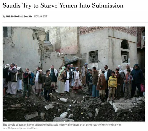 ⭕ ️ نیویورک تایمز: عربستان قصد دارد آنقدر به یمن گرسنگی ب