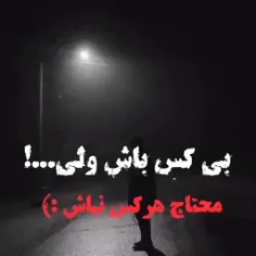 بی کس باش ولی محتاج کسی نباش ✌️