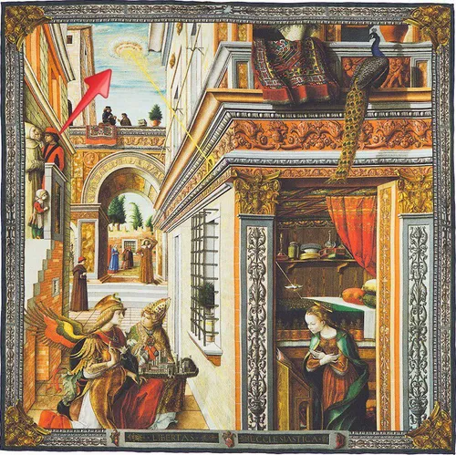 نقاشی فوق توسط کارلو کریولی در سال 1486 ترسیم شده است. نک