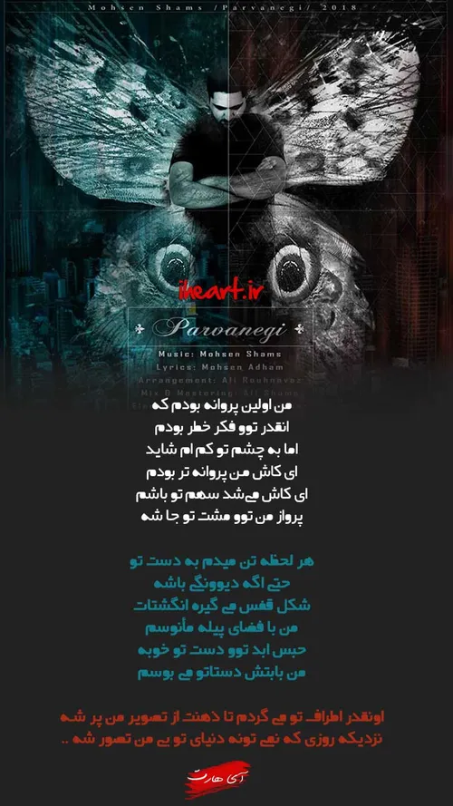 متن آهنگ پروانگی از محسن شمس