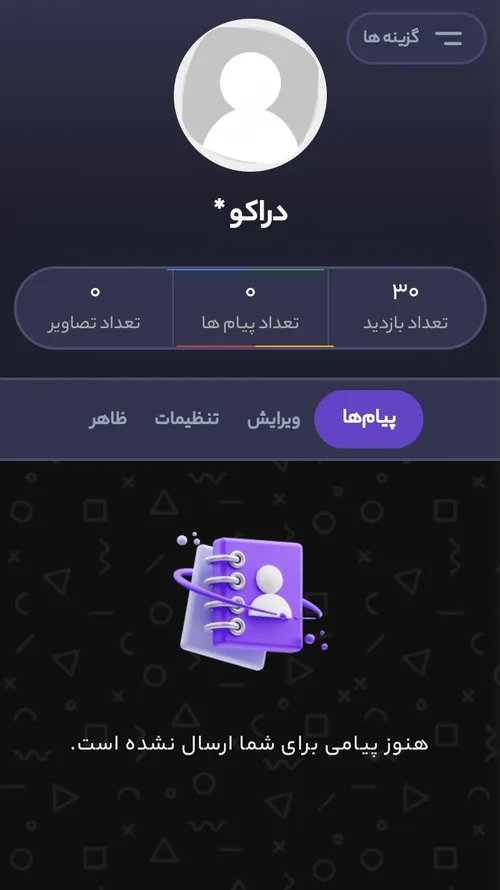 ناشناس بخدا یدونه پیامم نداره ،کیوره کویر بیاین پر کنیدش😐