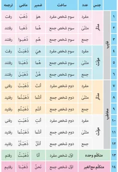 عربی     ضمیر:(ماضی)