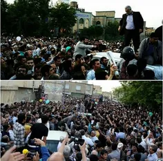 تصاویری از استقبال پرشور مردم همدان از دکتر احمدی نژاد دی