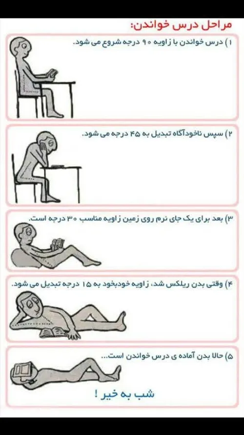 مراحل درس خوندن دانشجو جماعت 😆