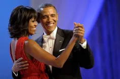 رقص اوباما با همسرش
