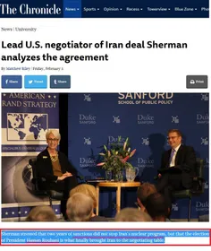 وندی شرمن: این تحریم‌ها نبود که برنامه هسته‌ای ایران را م