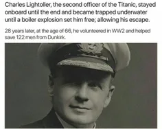 چارلز لایتولر معاون دوم کشتی تایتانیک حین غرق شدن کشتی تا
