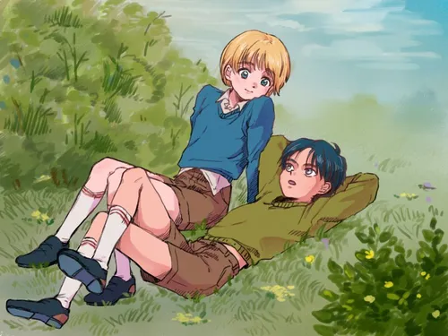 エレアル😌 🍃 eremin😋 😄 erearu😇 😽 Eren jaeger🍀 armin arlert🌊 at