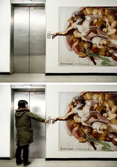 #خلاقیت جالب#نقاشی میکلانژ و آسانسور