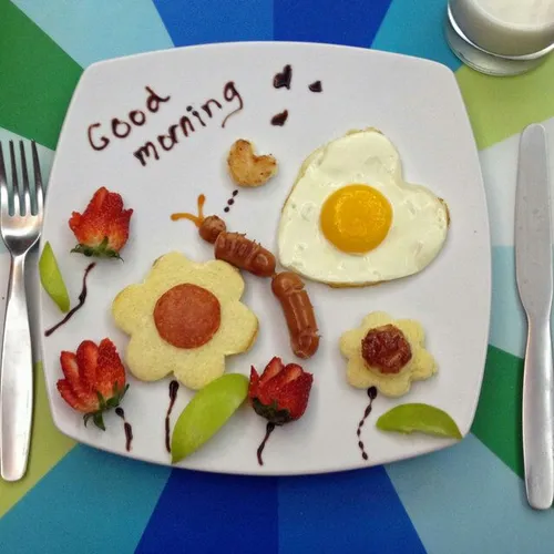 🎀 تزیین خلاقانه صبحانه و نیمرو برای جذب کودک بی اشتها
