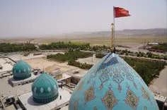 🏴اهتزاز پرچم سرخ انتقام برفراز گنبد فیروزه ای جمکران